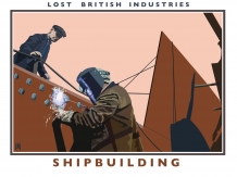 posters, railway posters, norfolk, bryan harford, shipbuilding