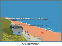 southwold,suffolk, railway posters, posters, bryan harford