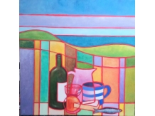 South Downs, still life, acrylic painting, Bryan Harford , landscape