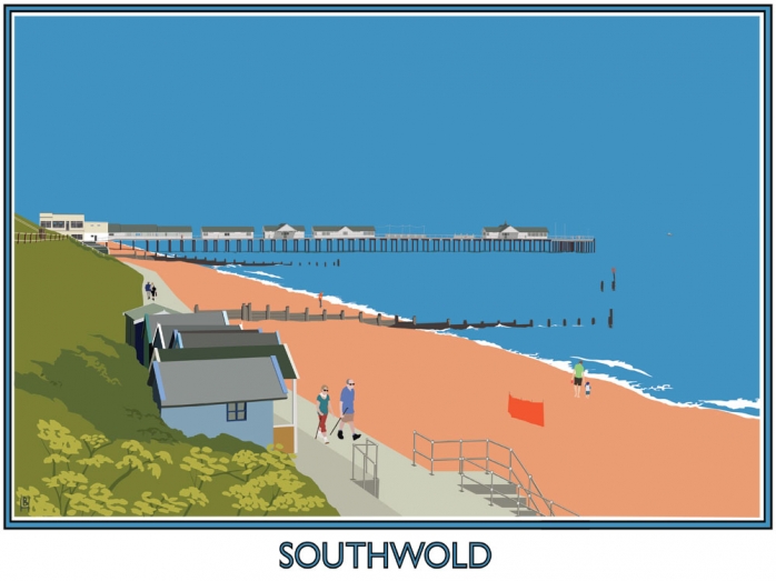 southwold,suffolk, railway posters, posters, bryan harford
