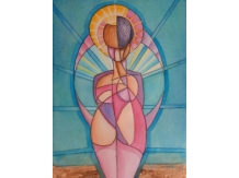 Angel, watercolour, gethsemane, bryan harford, pencil, gouche