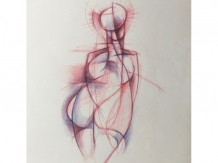 Halo, ink on paper, drawing, Angel, Bryan Harford