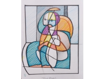 bryan harford, figure drawing, biro, marker pen