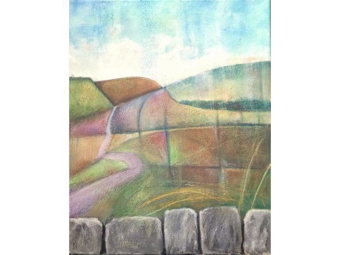 saltersgate, yorkshire, north york moors, landscape, oil painting, bryan harford, oil pasels